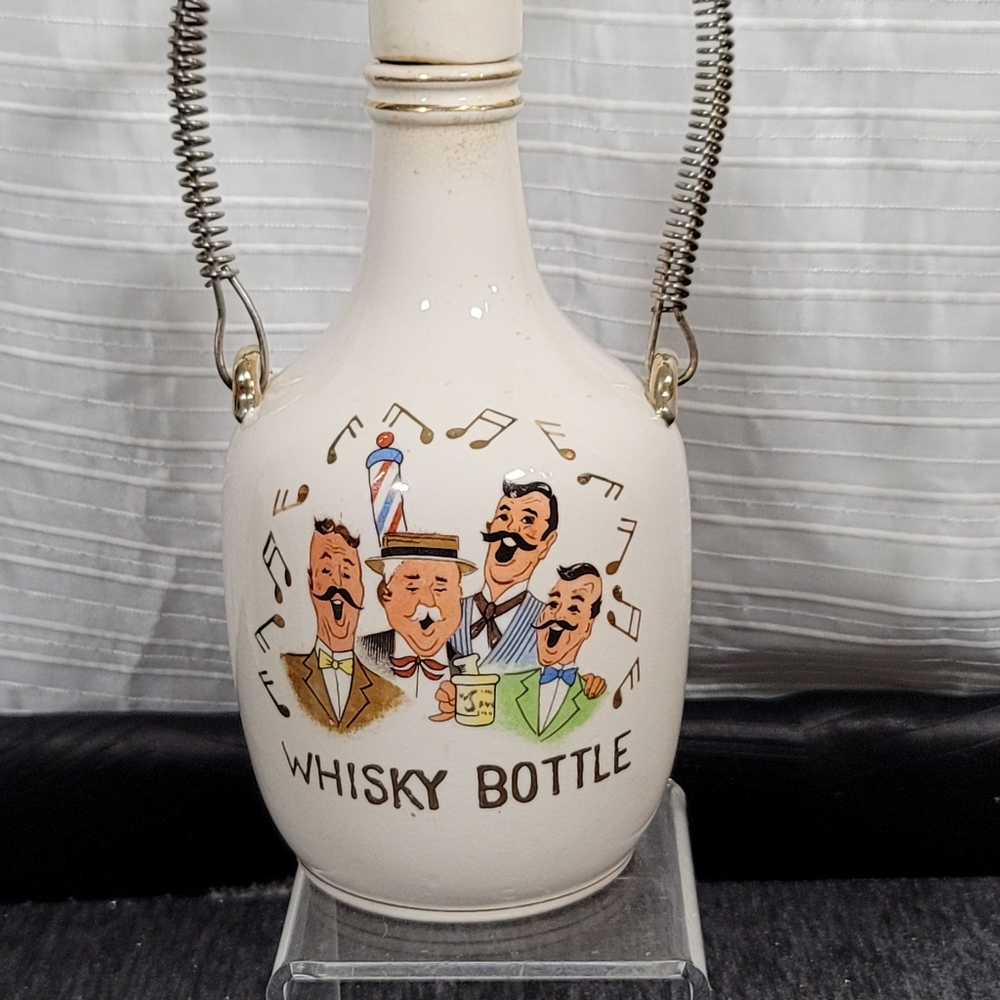 Betson Handpaint Whiskey Bottle Vintage Decanter, Collectible